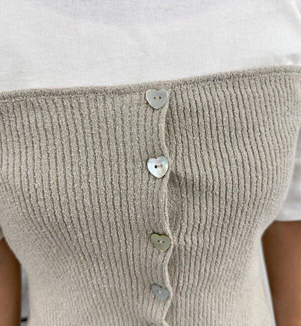 fredy emue「ハート釦ニットビスチェ」|ニット・セーター|