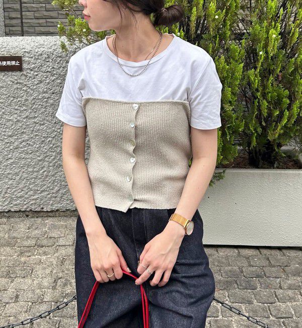 fredy emue「ハート釦ニットビスチェ」|ニット・セーター|