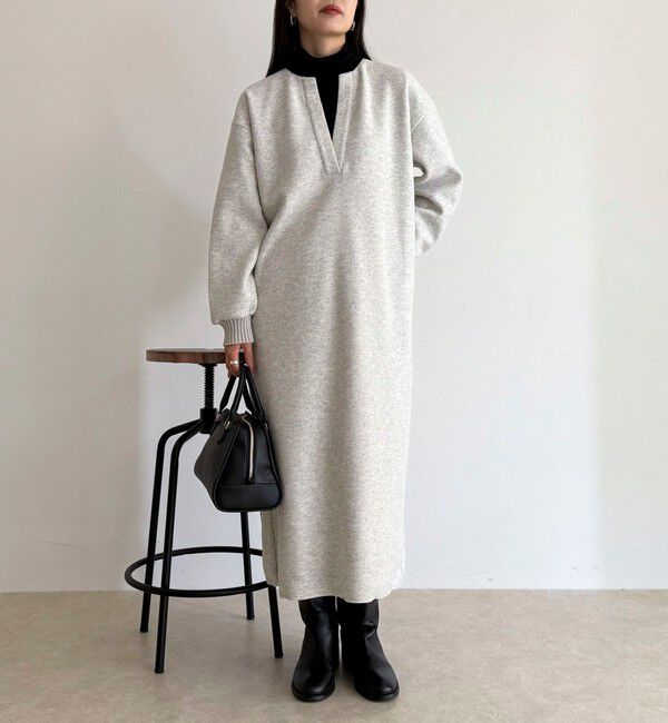 fredy emue「ソフトニットメルトンワンピース」|ワンピース|