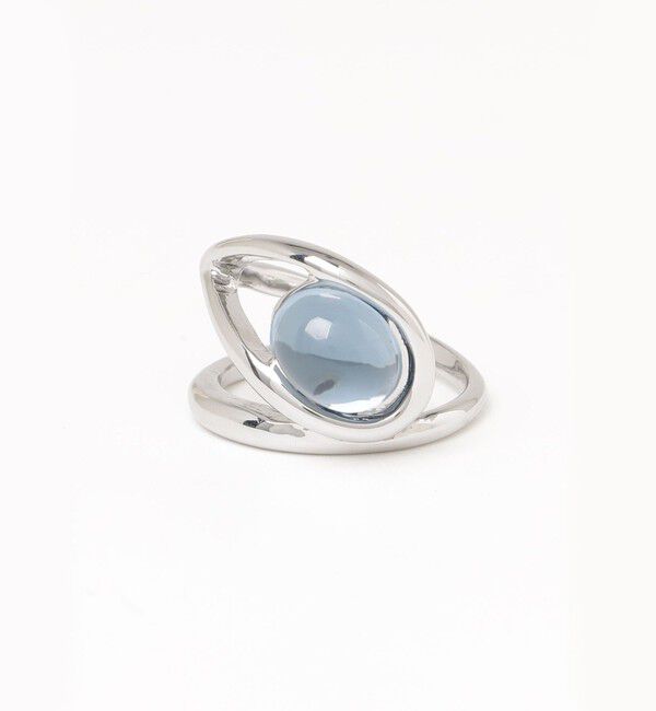 fredy emue「カラーストーン&times;メタルラインリング」|リング|ライトブルー