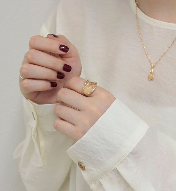 fredy emue「カラーストーン&times;メタルラインリング」|リング|