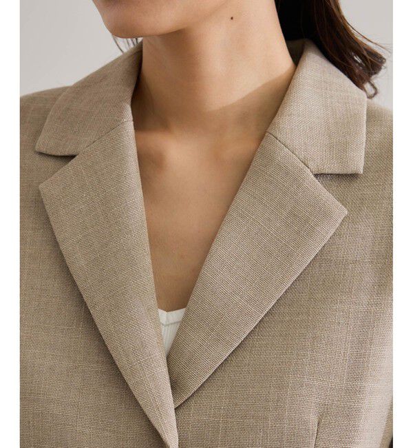 ROPE「リネンライク ベルテッドジャケット/セットアップ対応」|テーラードジャケット|