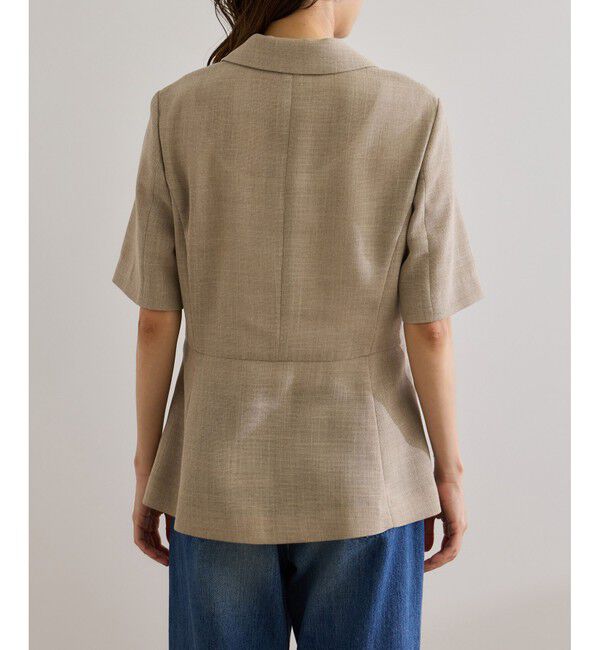 ROPE「リネンライク ベルテッドジャケット/セットアップ対応」|テーラードジャケット|