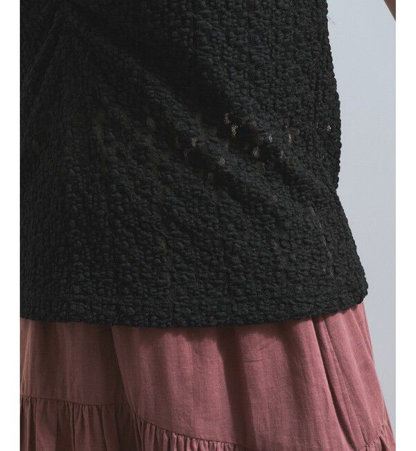 VIS「【WEB/一部店舗限定】胸ギャザーレースプルオーバー」|Tシャツ・カットソー|