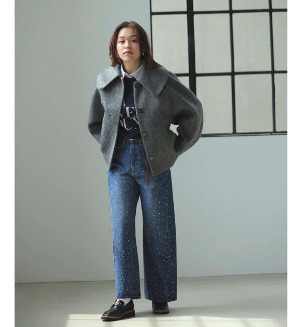 アウター総選挙1位】ビッグカラーモモンガシャギーショートコート（VIS