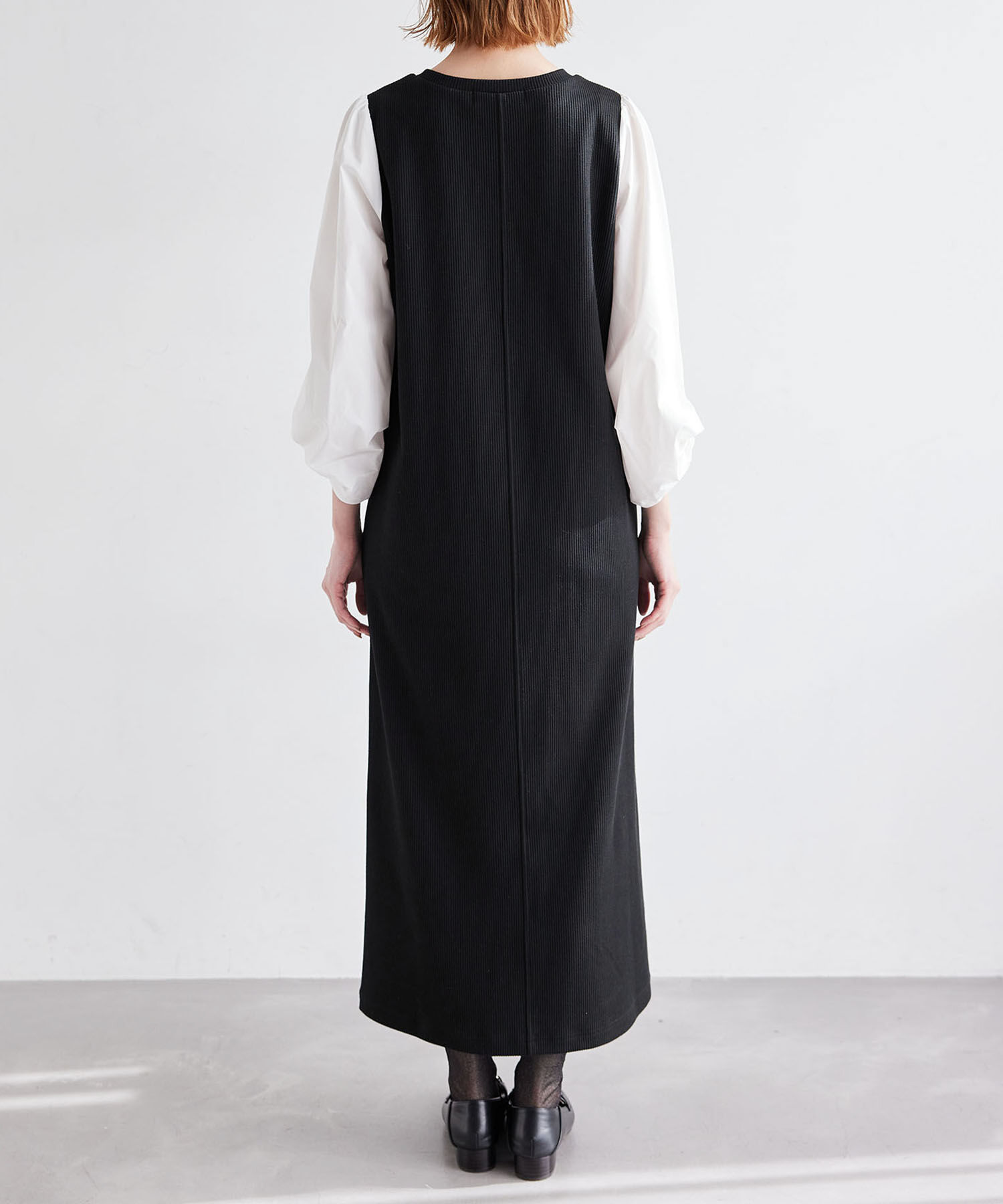 Rope&rsquo;Picnic「袖ディテールドッキングテレコワンピース」|ワンピース|