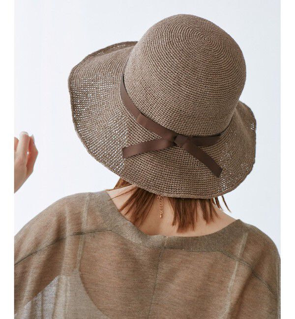 ROPE PICNIC PASSAGE「細編みスリムリボンハット」|ハット|