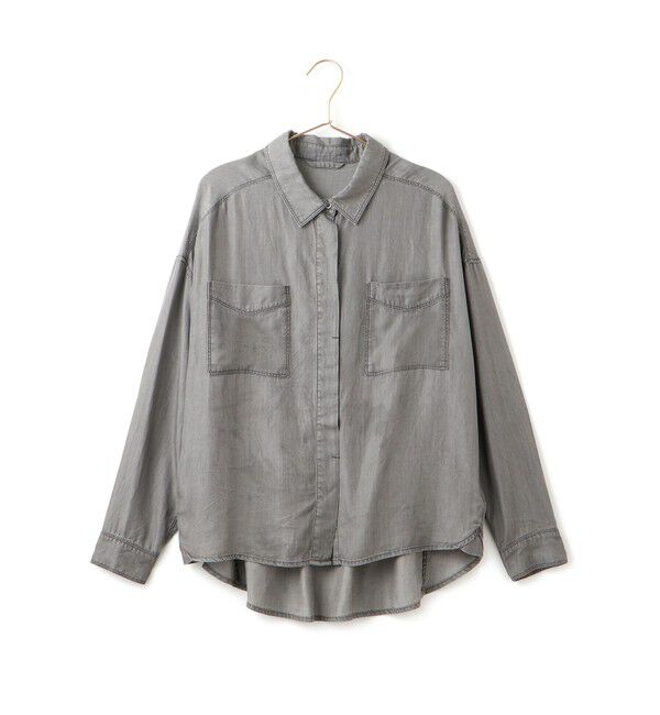 Rope&rsquo;Picnic「【emur/エミュール】ラウンドヘム抜き襟比翼シャツ」|シャツ・ブラウス|