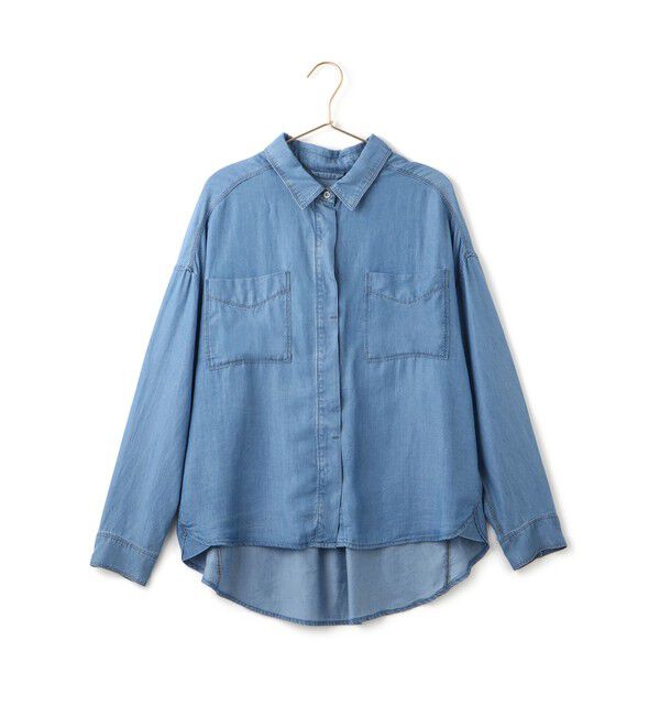 Rope&rsquo;Picnic「【emur/エミュール】ラウンドヘム抜き襟比翼シャツ」|シャツ・ブラウス|