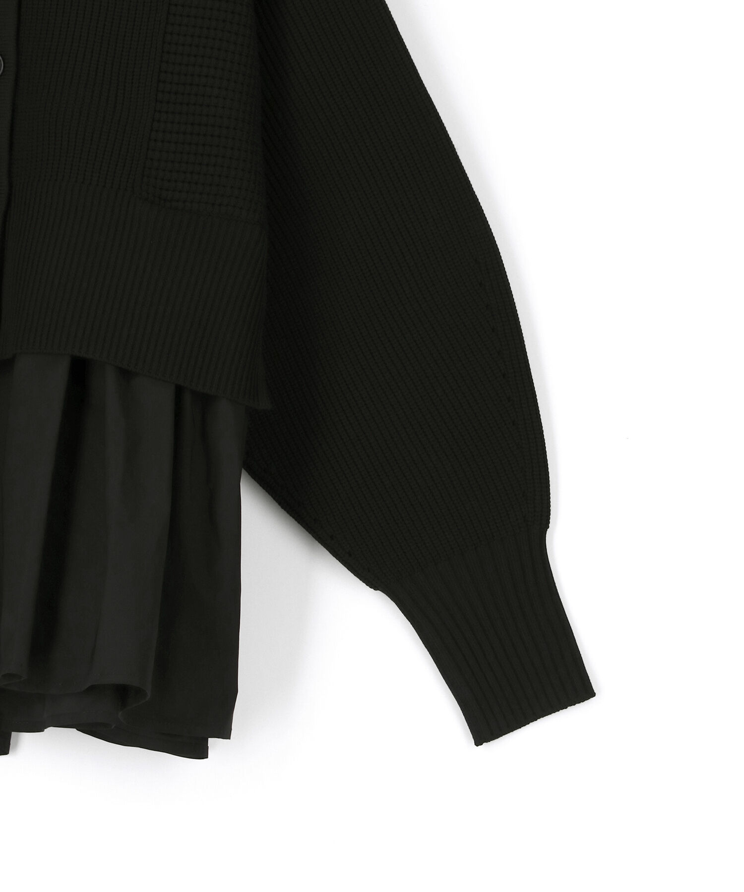 ADAM ET ROPE'「【サステナブル・WEB限定】ペプラムコンビニットカーディガン」|カーディガン|