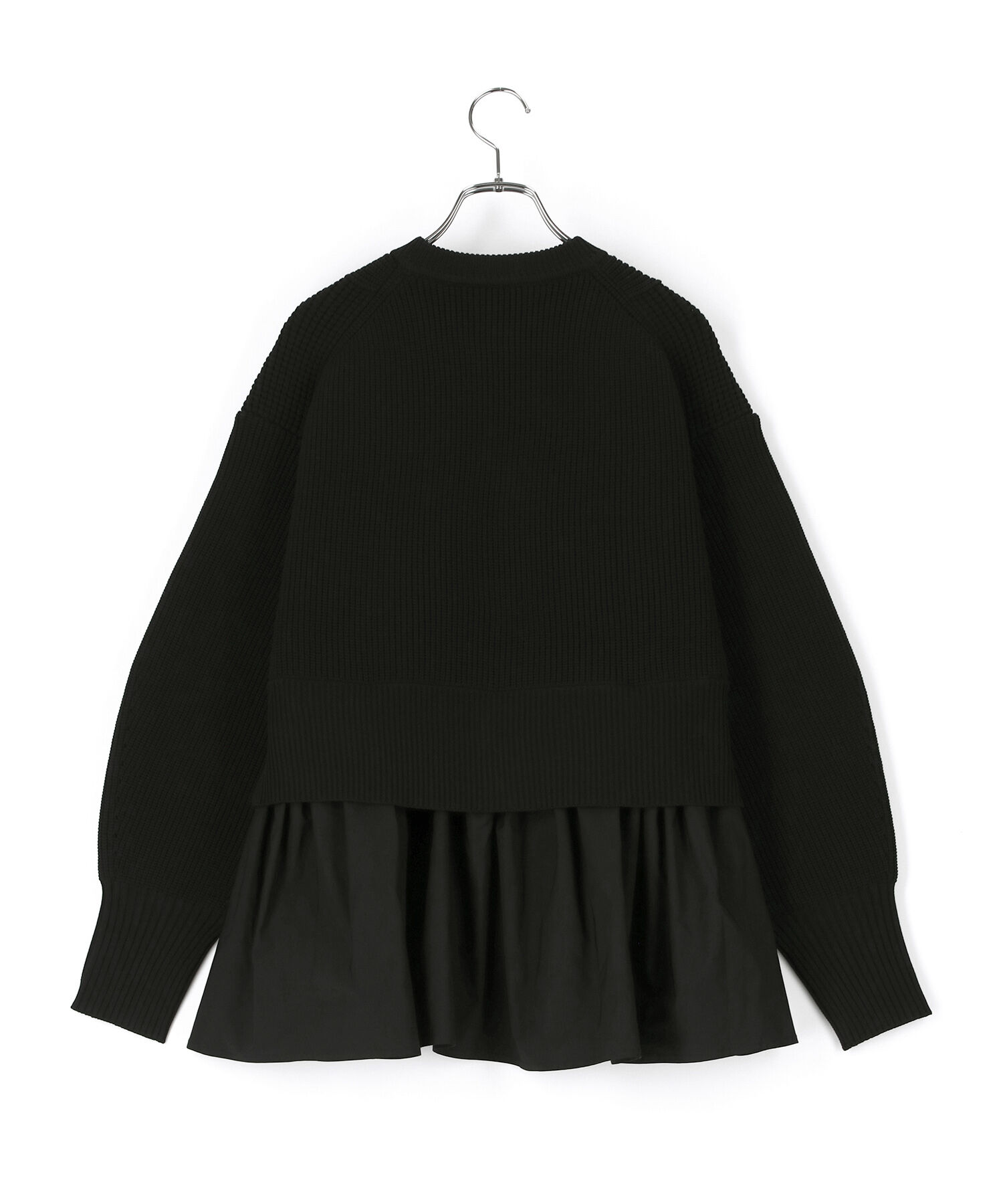 ADAM ET ROPE'「【サステナブル・WEB限定】ペプラムコンビニットカーディガン」|カーディガン|