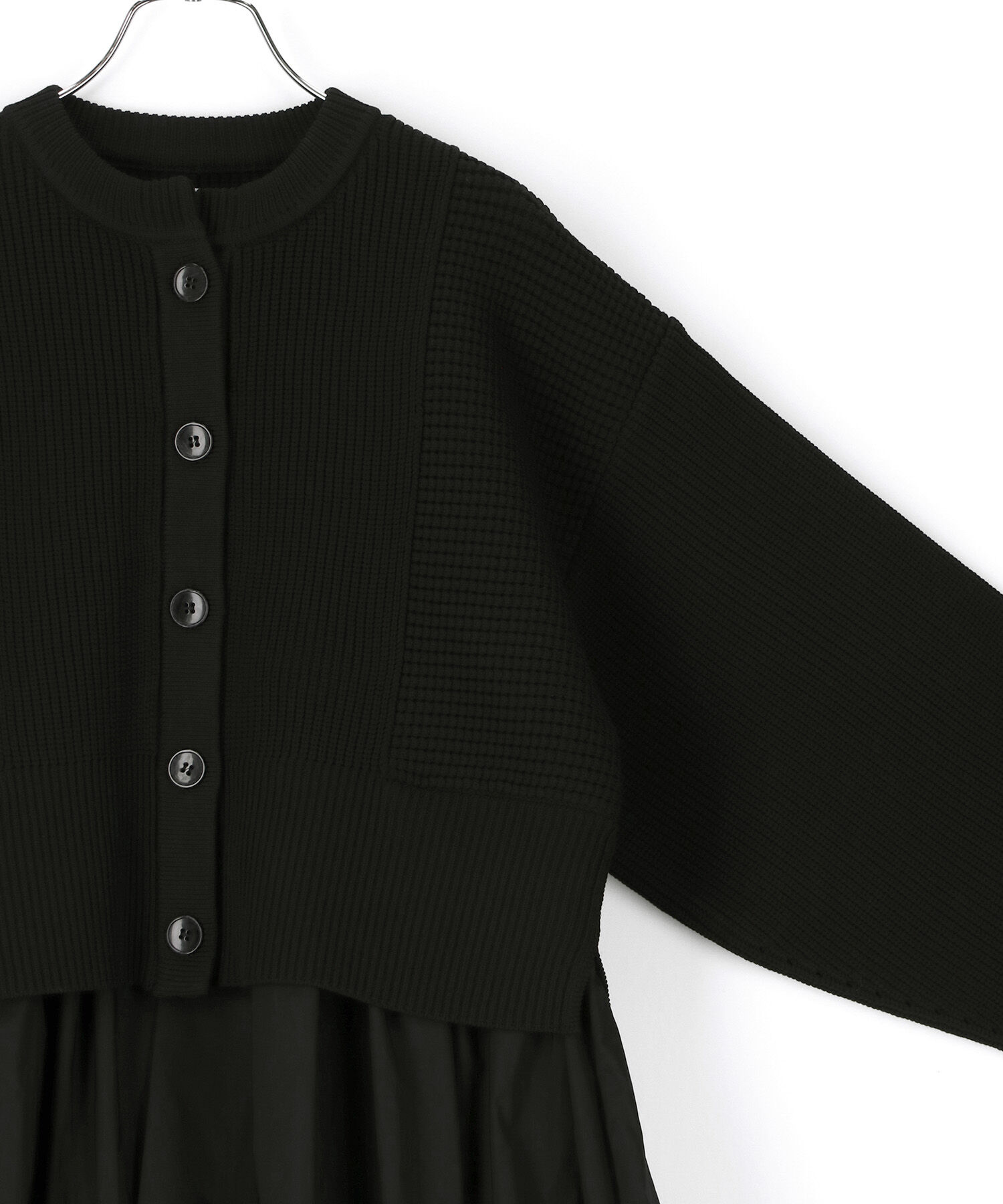 ADAM ET ROPE'「【サステナブル・WEB限定】ペプラムコンビニットカーディガン」|カーディガン|