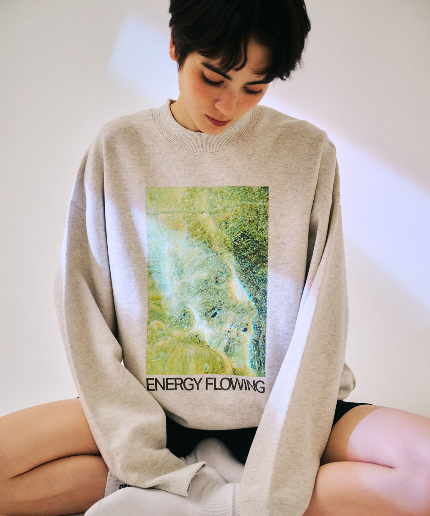 ADAM ET ROPE'「【WEB限定・洗える】RECORDS スウェット」|スウェット・ジャージ|