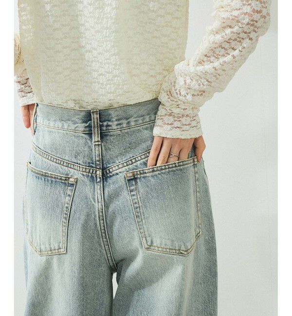 ADAM ET ROPE'「【WEB限定】ワイドストレートデニムパンツ」|デニム|