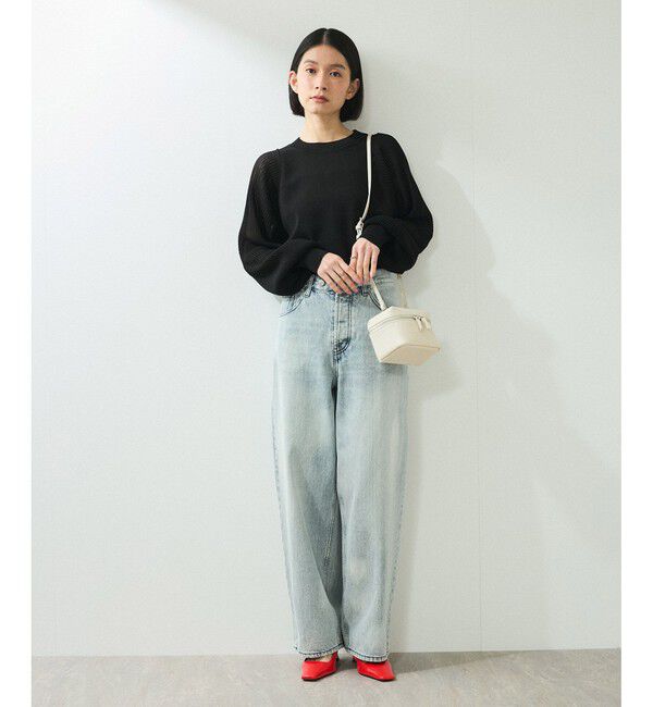 ADAM ET ROPE'「【WEB限定】ワイドストレートデニムパンツ」|デニム|