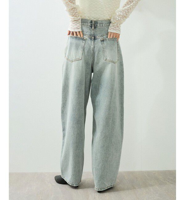 ADAM ET ROPE'「【WEB限定】ワイドストレートデニムパンツ」|デニム|