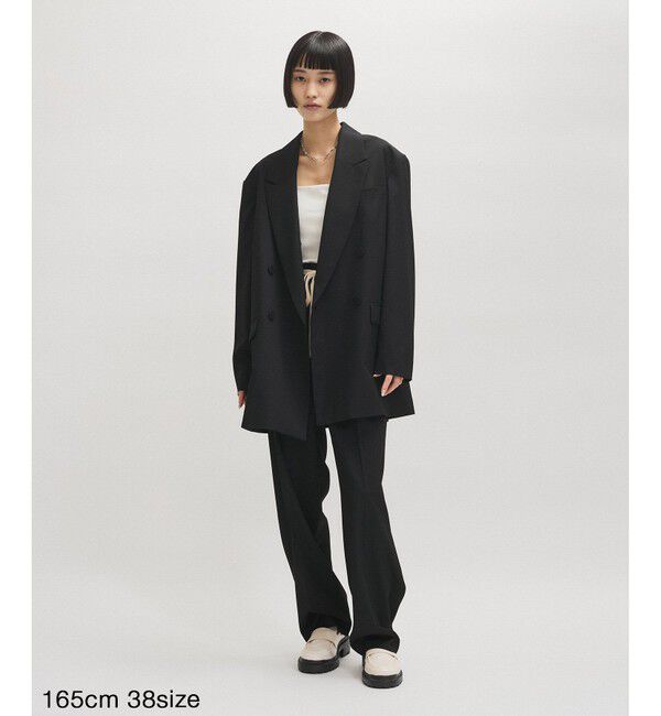 ADAM ET ROPE'「【サステナブル】・【オケージョン】ダブルブレストジャケット」|テーラードジャケット|