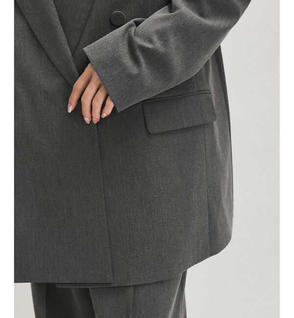 ADAM ET ROPE'「【サステナブル】・【オケージョン】ダブルブレストジャケット」|テーラードジャケット|