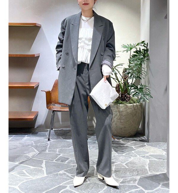 ADAM ET ROPE'「【サステナブル】・【オケージョン】ダブルブレストジャケット」|テーラードジャケット|