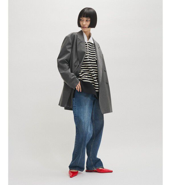 ADAM ET ROPE'「【サステナブル】・【オケージョン】ダブルブレストジャケット」|テーラードジャケット|