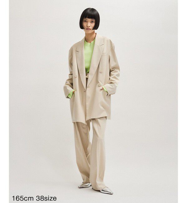 ADAM ET ROPE'「【サステナブル】・【オケージョン】ダブルブレストジャケット」|テーラードジャケット|