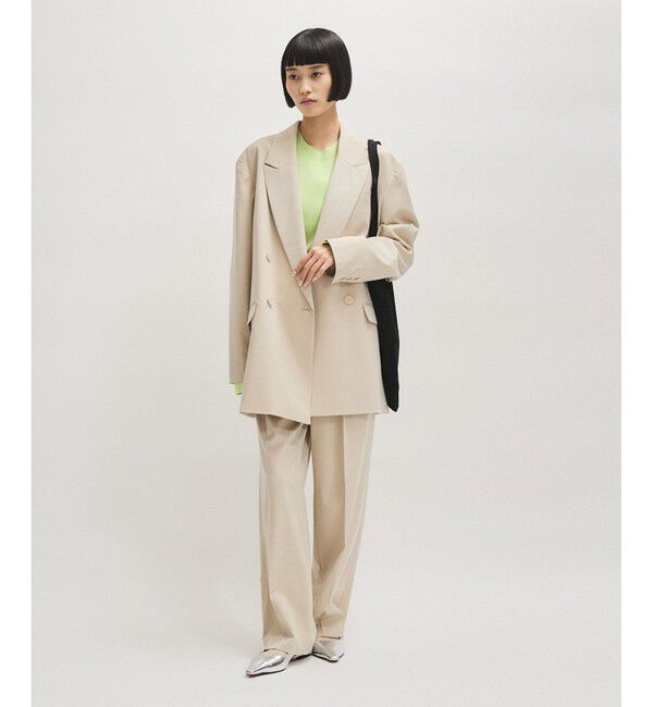 ADAM ET ROPE'「【サステナブル】・【オケージョン】ダブルブレストジャケット」|テーラードジャケット|