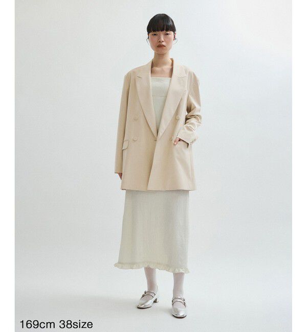 ADAM ET ROPE'「【サステナブル】・【オケージョン】ダブルブレストジャケット」|テーラードジャケット|