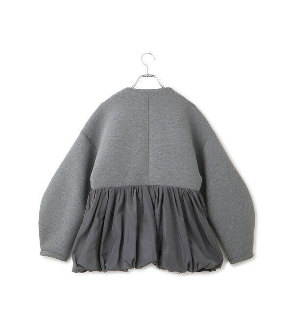 ADAM ET ROPE'「ダンボールタフタペプラムカーディガン」|カーディガン|