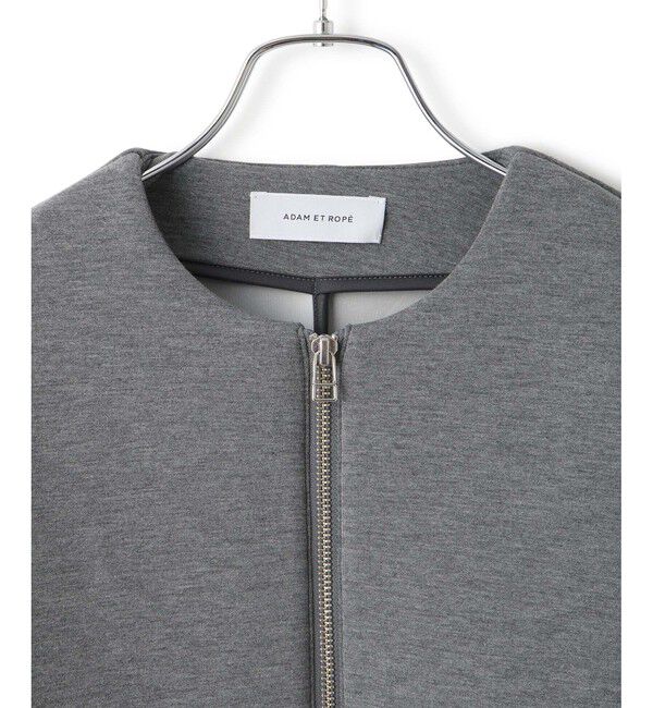 ADAM ET ROPE'「ダンボールタフタペプラムカーディガン」|カーディガン|