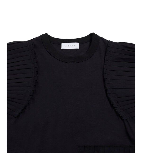 ADAM ET ROPE'「【サステナブル】プリーツコンビプルオーバー」|Tシャツ・カットソー|