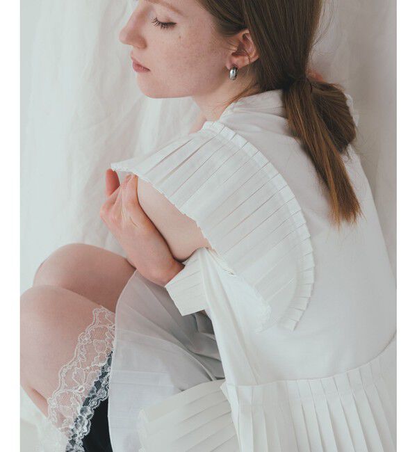 ADAM ET ROPE'「【サステナブル】プリーツコンビプルオーバー」|Tシャツ・カットソー|