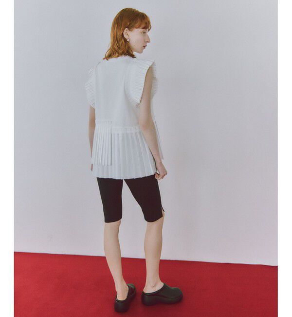 ADAM ET ROPE'「【サステナブル】プリーツコンビプルオーバー」|Tシャツ・カットソー|