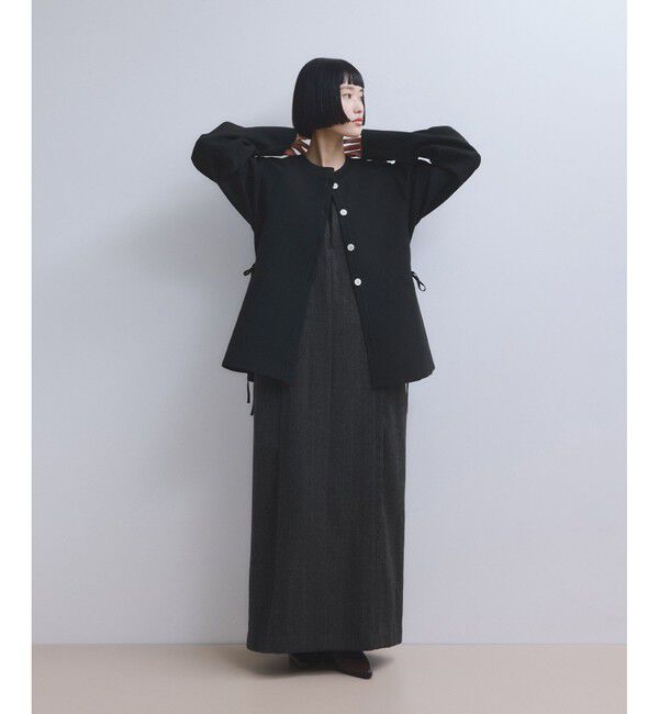 ADAM ET ROPE'「【WEB限定】ペプラムフォルムカーディガン」|カーディガン|