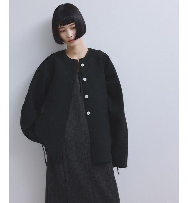 ADAM ET ROPE'「【WEB限定】ペプラムフォルムカーディガン」|カーディガン|