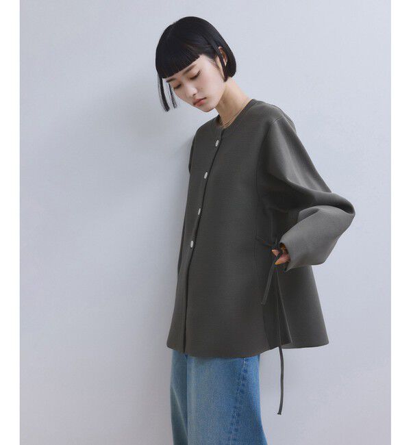 ADAM ET ROPE'「【WEB限定】ペプラムフォルムカーディガン」|カーディガン|