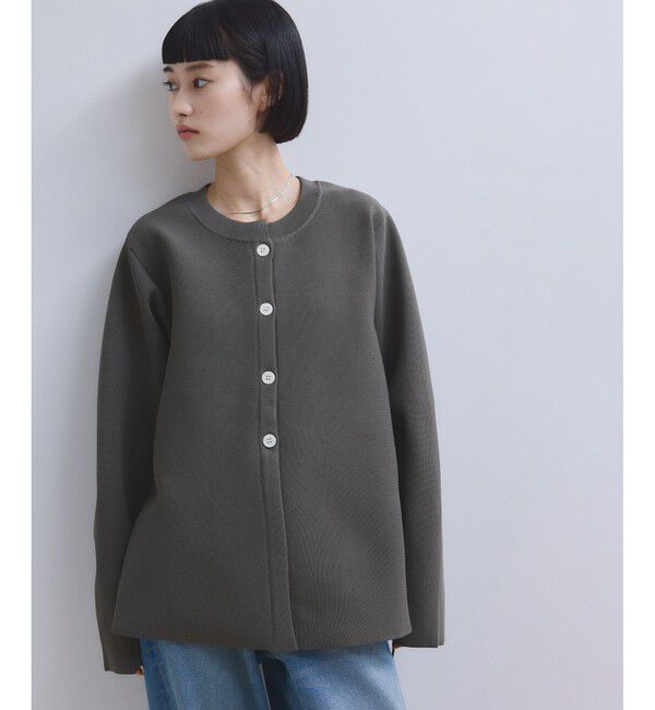 ADAM ET ROPE'「【WEB限定】ペプラムフォルムカーディガン」|カーディガン|