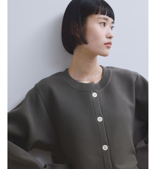 ADAM ET ROPE'「【WEB限定】ペプラムフォルムカーディガン」|カーディガン|