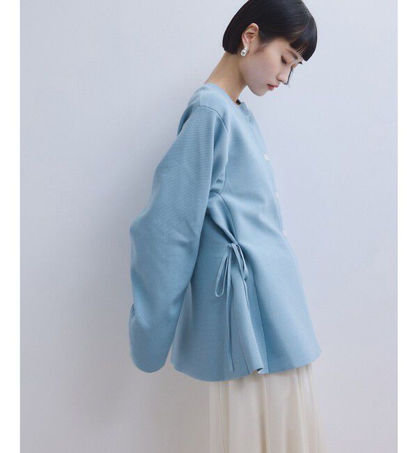 ADAM ET ROPE'「【WEB限定】ペプラムフォルムカーディガン」|カーディガン|