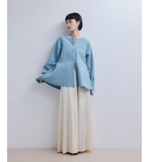 ADAM ET ROPE'「【WEB限定】ペプラムフォルムカーディガン」|カーディガン|