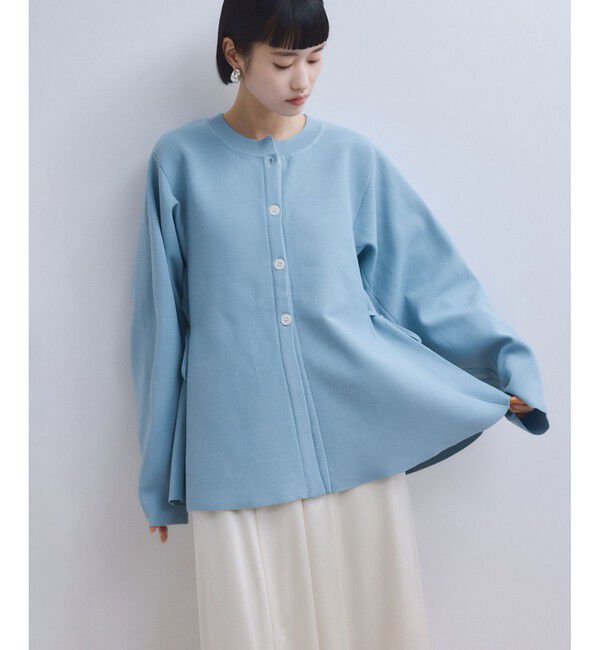 ADAM ET ROPE'「【WEB限定】ペプラムフォルムカーディガン」|カーディガン|