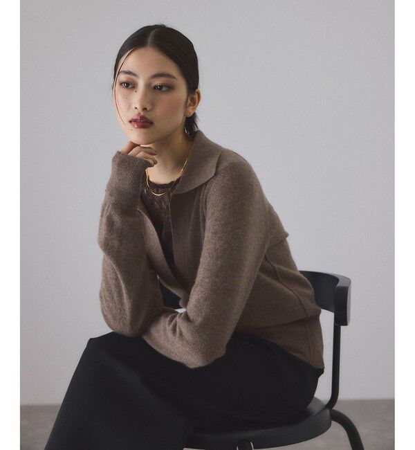 ADAM ET ROPE'「カシミヤポロニット」|ニット・セーター|