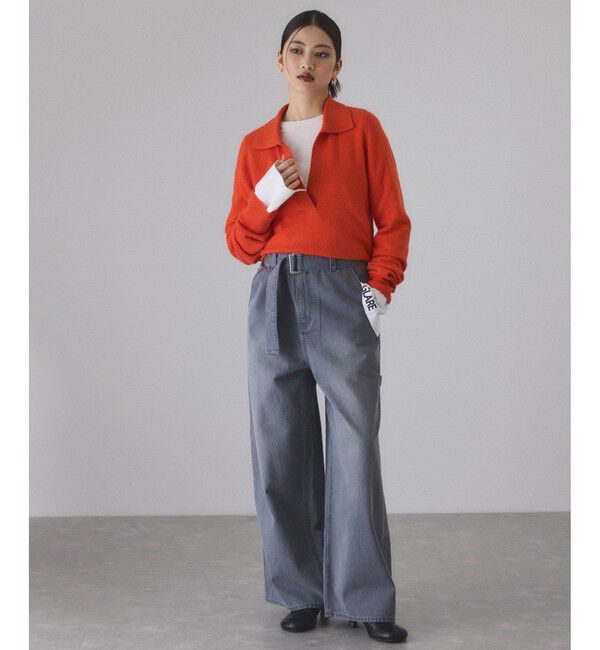 ADAM ET ROPE'「カシミヤポロニット」|ニット・セーター|