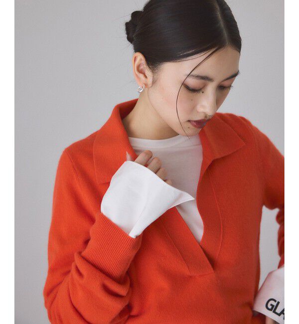 ADAM ET ROPE'「カシミヤポロニット」|ニット・セーター|