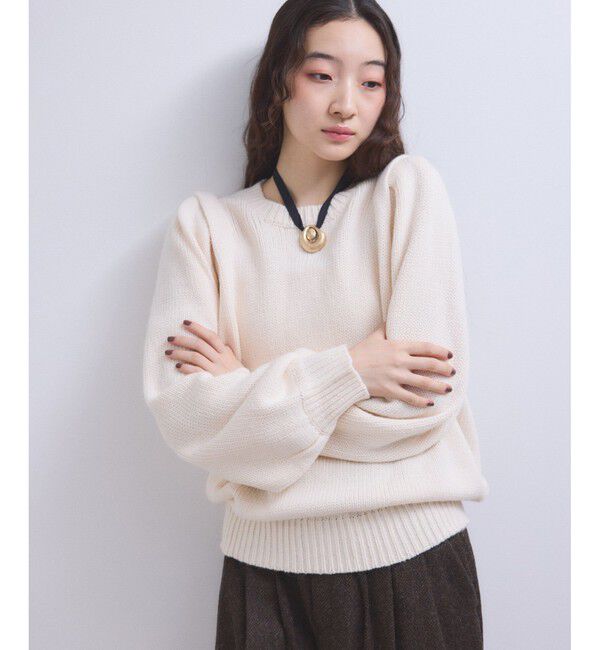 ADAM ET ROPE'「【WEB限定】ショルダータックニットプルオーバー」|ニット・セーター|オフホワイト(15)