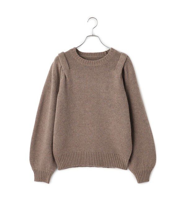 ADAM ET ROPE'「【WEB限定】ショルダータックニットプルオーバー」|ニット・セーター|