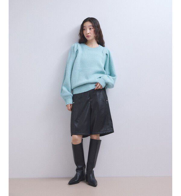 ADAM ET ROPE'「【WEB限定】ショルダータックニットプルオーバー」|ニット・セーター|