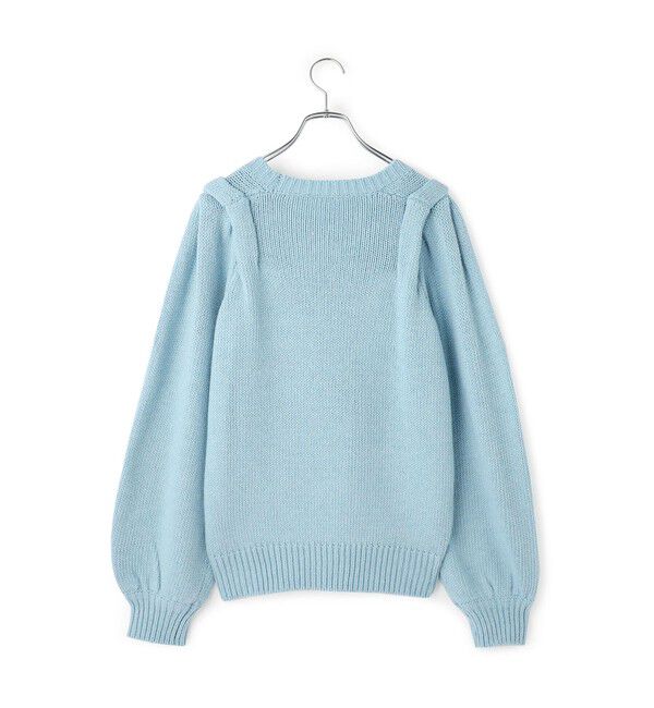 ADAM ET ROPE'「【WEB限定】ショルダータックニットプルオーバー」|ニット・セーター|