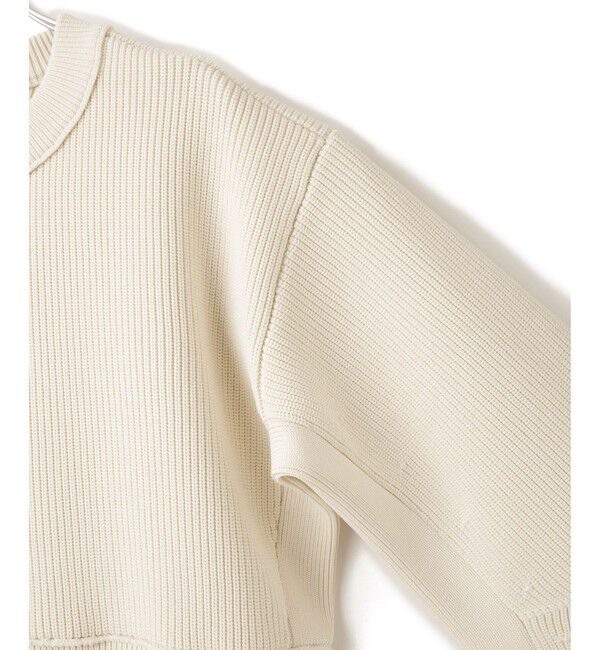 ADAM ET ROPE'「【サステナブル】ギャザーフリルコンビカーディガン」|カーディガン|