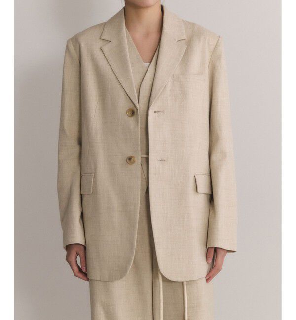 ADAM ET ROPE'「【EMOELLE】シルクネップシングルジャケット」|テーラードジャケット|