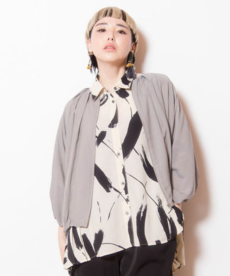  「タックギャザーブルゾン」|ブルゾン・スタジャン|GRAY